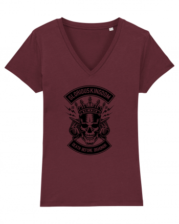 Kingdom Skull Black Burgundy