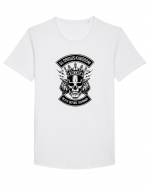 Kingdom Skull Black Tricou mânecă scurtă guler larg Bărbat Skater