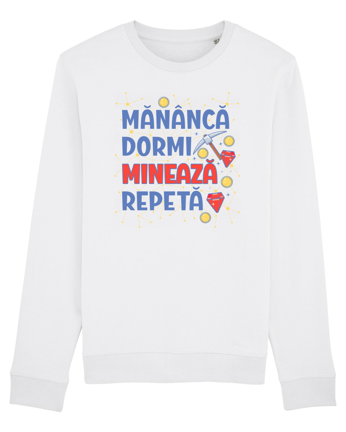 Bluză mânecă lungă Unisex Rise White