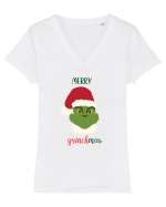 Merry Grinchmas Tricou mânecă scurtă guler V Damă Evoker