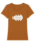 Music Can Change The World Tricou mânecă scurtă guler larg fitted Damă Expresser