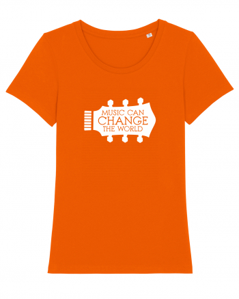 Music Can Change The World Bright Orange