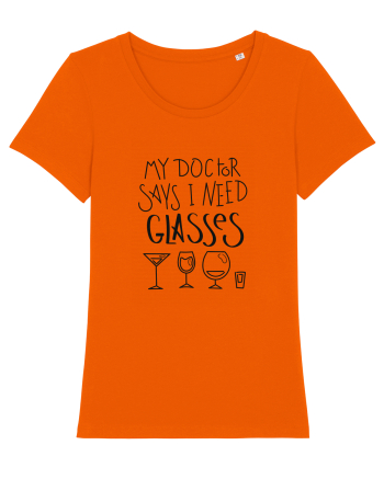 My Doctor Says I Need Glasses Bright Orange