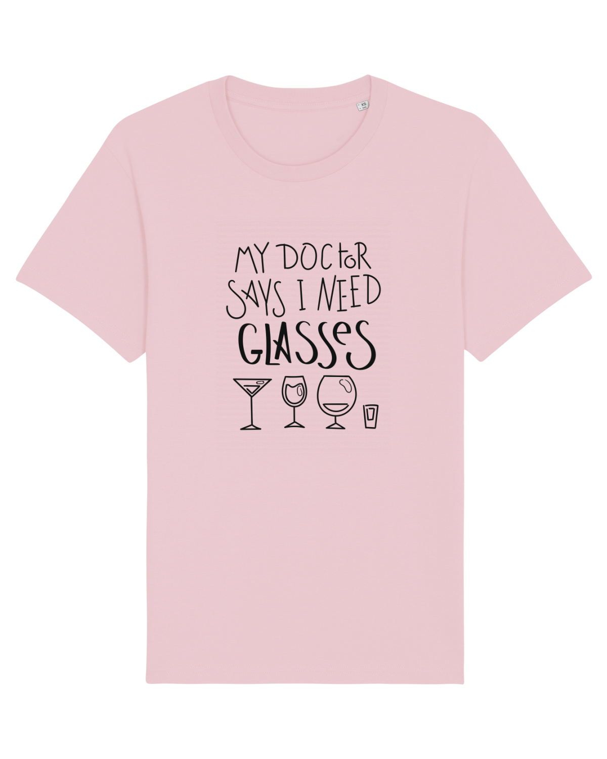 Tricou mânecă scurtă Unisex Rocker Cotton Pink