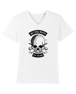 Golf Skull Master Black Tricou mânecă scurtă guler V Bărbat Presenter