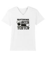 Professional Beer Tester Tricou mânecă scurtă guler V Bărbat Presenter