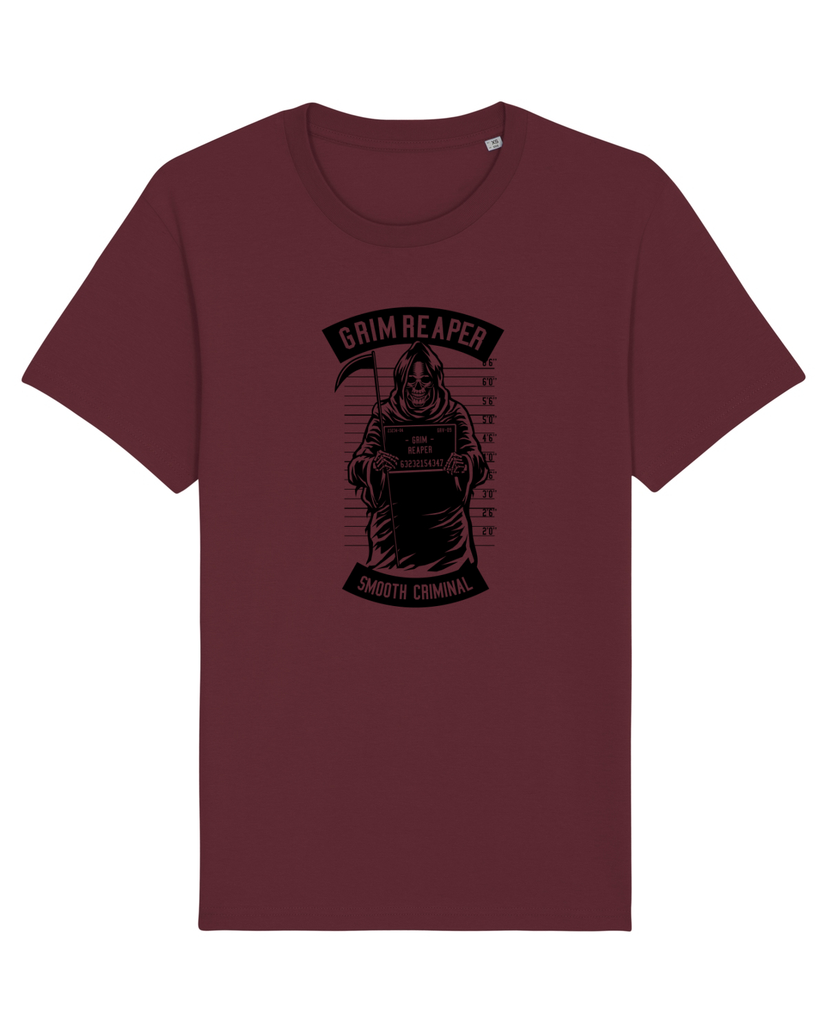 Tricou mânecă scurtă Unisex Rocker Burgundy