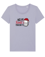 Ho Ho Ho Santa's Favorite Tricou mânecă scurtă guler larg fitted Damă Expresser