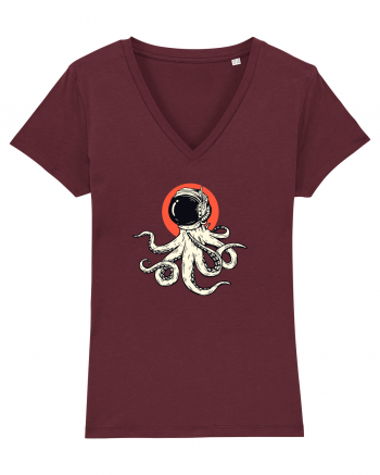 Space Octopus Burgundy