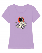 Space Octopus Tricou mânecă scurtă guler larg fitted Damă Expresser