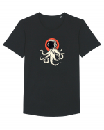 Space Octopus Tricou mânecă scurtă guler larg Bărbat Skater