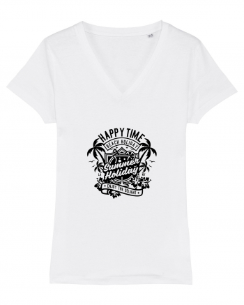 Happy Time Holiday Black White