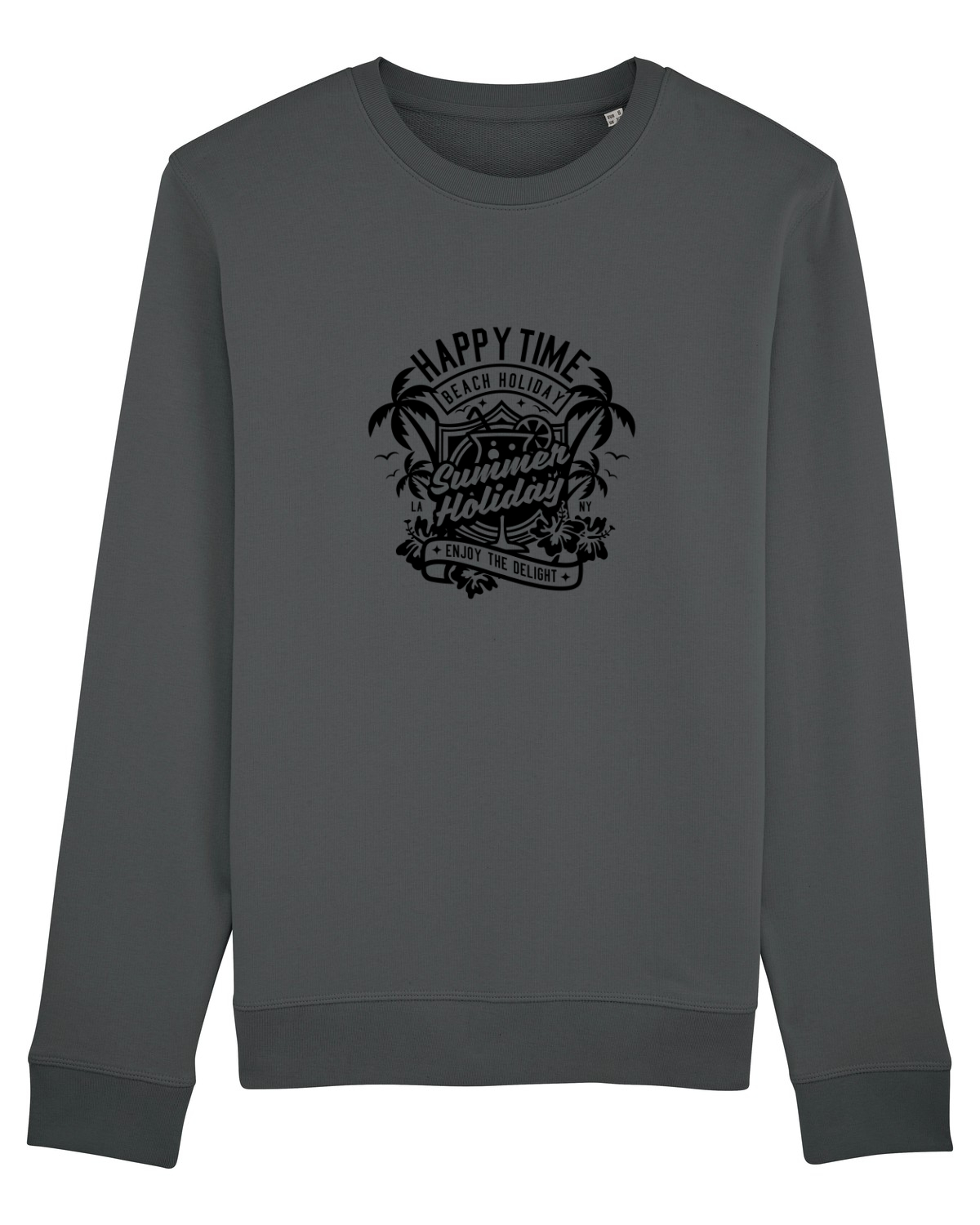 Bluză mânecă lungă Unisex Rise Anthracite