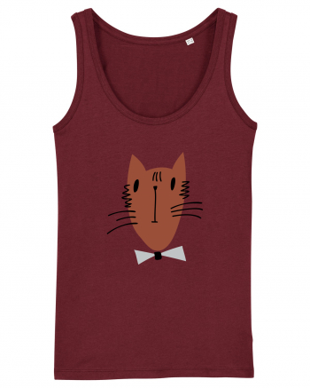 Stylish Cat Burgundy