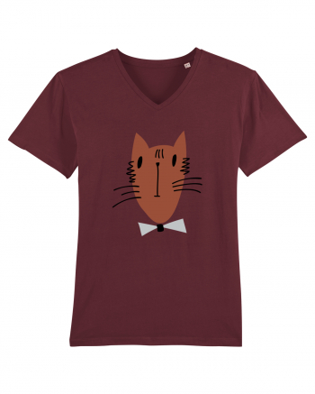 Stylish Cat Burgundy