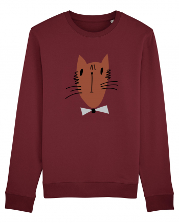 Stylish Cat Burgundy