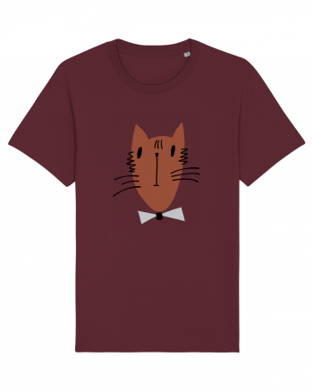 Stylish Cat Burgundy