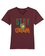 Stay Weird Tricou mânecă scurtă guler V Bărbat Presenter
