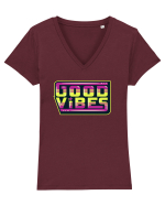 Good Vibes Tricou mânecă scurtă guler V Damă Evoker