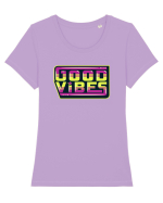 Good Vibes Tricou mânecă scurtă guler larg fitted Damă Expresser