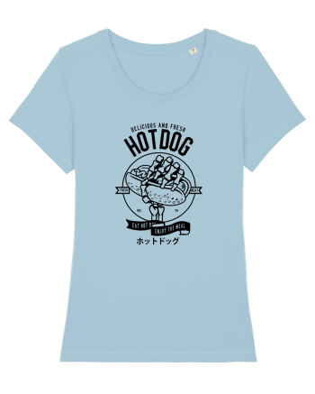 Hot Dog Skeleton Black Sky Blue