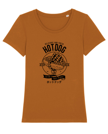 Hot Dog Skeleton Black Roasted Orange