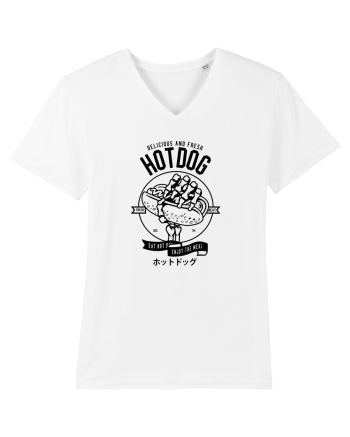 Hot Dog Skeleton Black White
