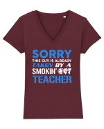 TEACHER Tricou mânecă scurtă guler V Damă Evoker