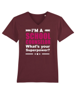 SCHOOL COUNSELOR Tricou mânecă scurtă guler V Bărbat Presenter