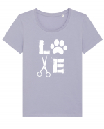 LOVE PETS Tricou mânecă scurtă guler larg fitted Damă Expresser