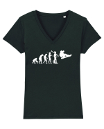 SNOWBOARD Tricou mânecă scurtă guler V Damă Evoker