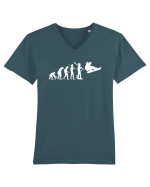 SNOWBOARD Tricou mânecă scurtă guler V Bărbat Presenter