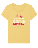 ELECTRICIAN Tricou mânecă scurtă guler larg fitted Damă Expresser