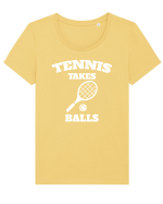 TENNIS Tricou mânecă scurtă guler larg fitted Damă Expresser