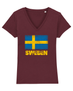 SWEDEN Tricou mânecă scurtă guler V Damă Evoker