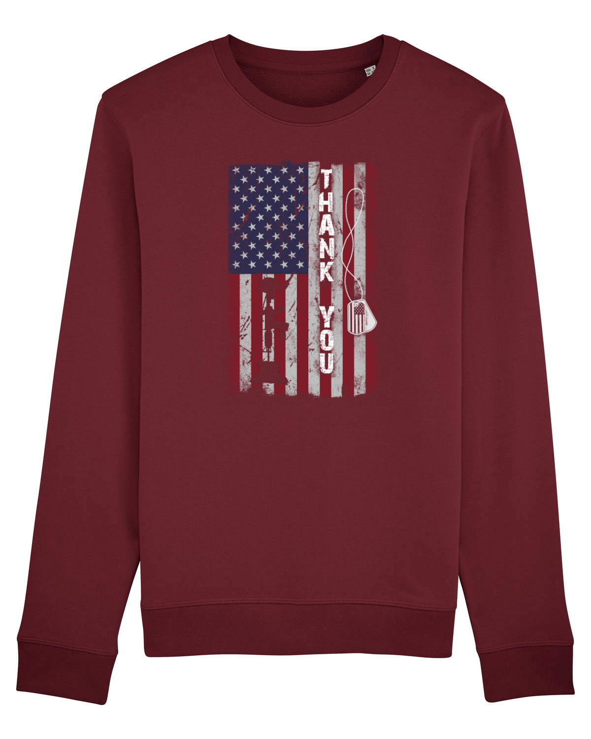 Bluză mânecă lungă Unisex Rise Burgundy