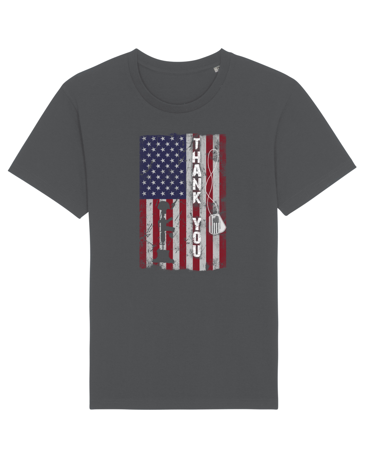 Tricou mânecă scurtă Unisex Rocker Anthracite