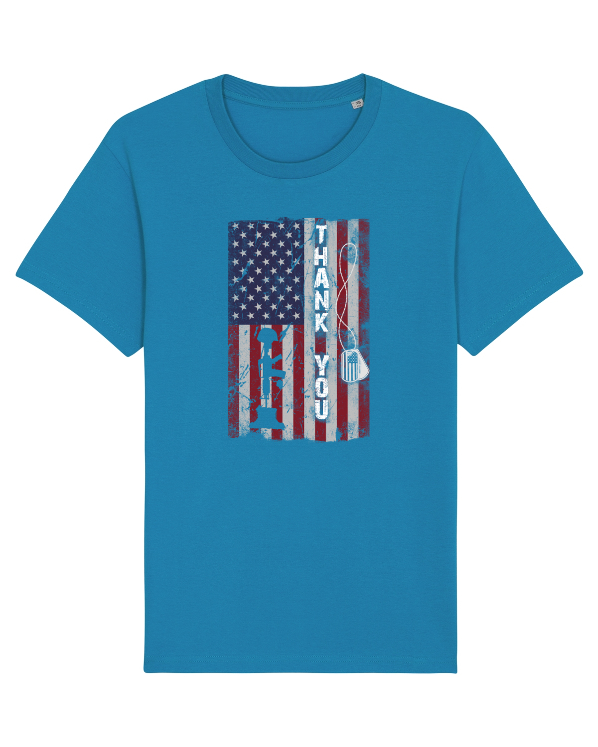 Tricou mânecă scurtă Unisex Rocker Azur