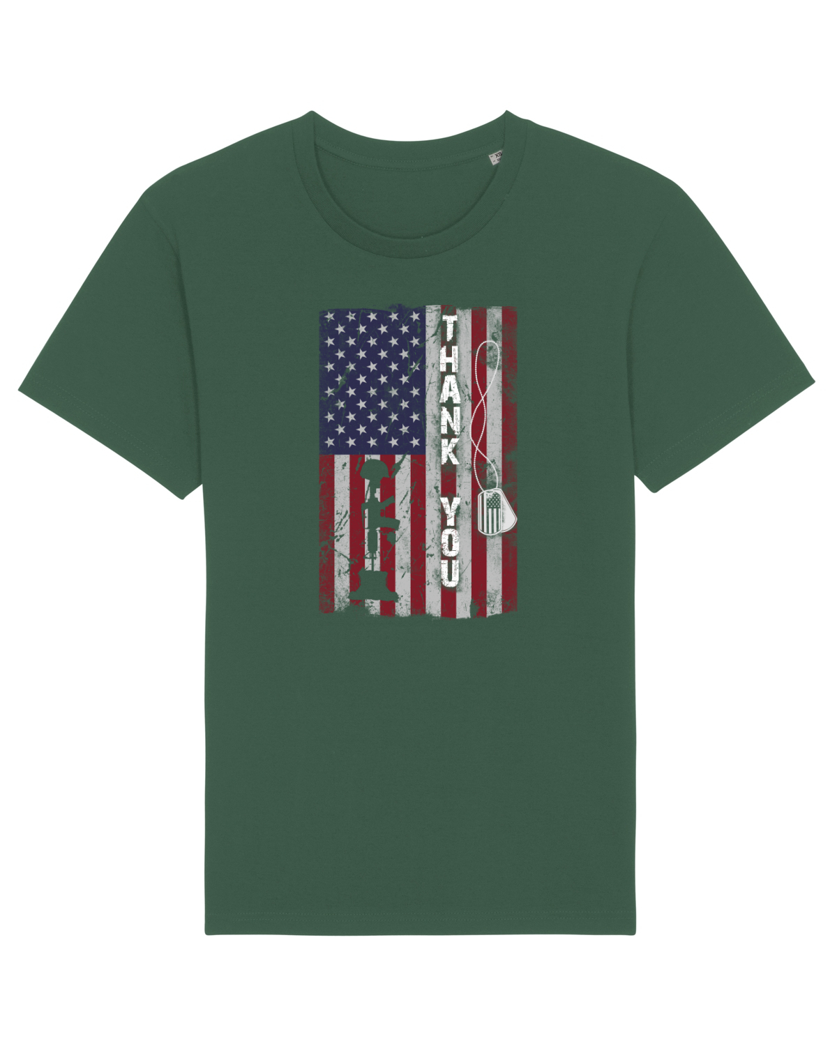 Tricou mânecă scurtă Unisex Rocker Bottle Green