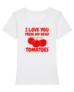 TOMATOES Tricou mânecă scurtă guler larg fitted Damă Expresser
