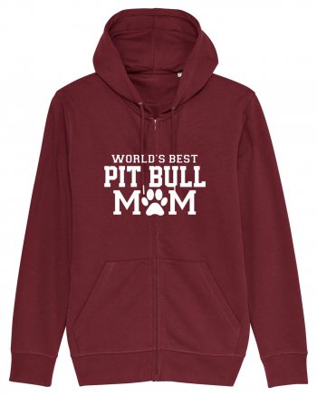 PIT BULL MOM Burgundy