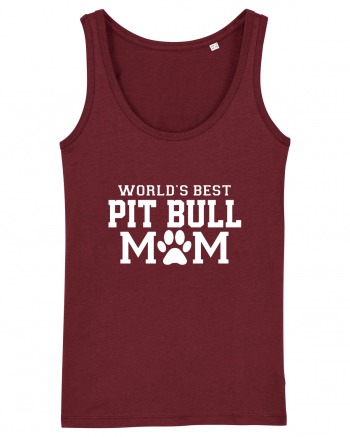 PIT BULL MOM Burgundy