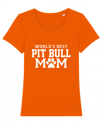 PIT BULL MOM Bright Orange