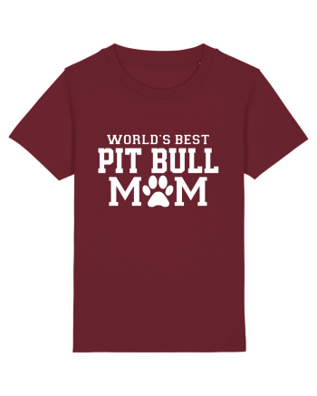 PIT BULL MOM Burgundy