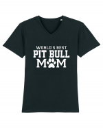 PIT BULL MOM Tricou mânecă scurtă guler V Bărbat Presenter