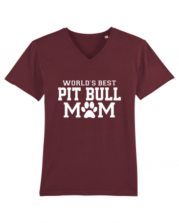 PIT BULL MOM Burgundy