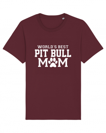 PIT BULL MOM Burgundy