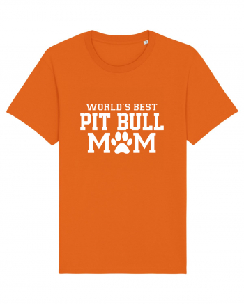 PIT BULL MOM Bright Orange