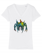 FOREST NEON SPIDER Tricou mânecă scurtă guler V Damă Evoker