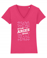 ARIES Tricou mânecă scurtă guler V Damă Evoker